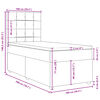 vidaXL Box spring postelja z vzmetnico krem 100x200 cm blago