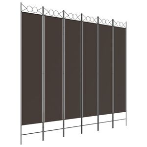 vidaXL Paravan 6-delni rjav 240x220 cm blago