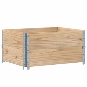 vidaXL Paletni okvirji 2 kosa 80x60 cm trdna borovina
