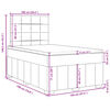 vidaXL Box spring postelja z vzmetnico modra 120x190 cm blago