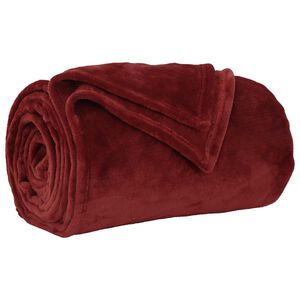 vidaXL Odeja Bordeaux rdeča 130 x 150 cm 0.51 kg Flis