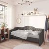 vidaXL Dnevna postelja z vzmetnico USB temno sivo blago 90x200 cm