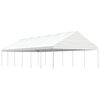 vidaXL Paviljon s streho bel 13,38x5,88x3,75 m polietilen