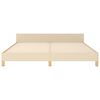 vidaXL Posteljni okvir brez vzmetnice krem 160x200 cm blago