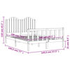 vidaXL Posteljni okvir brez vzmetnice 140x190 cm trdna borovina