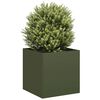 vidaXL Sadilnik Olive Green 40x40x40 cm Hladno valjano jeklo