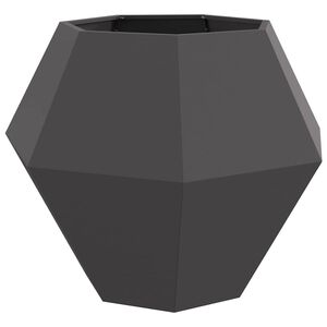 vidaXL Cvetlično korito Črna 100 x 100 x 80 cm Jeklo