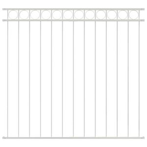 vidaXL Element Ograje ASSEN 170 x 150 cm Jeklo Bela