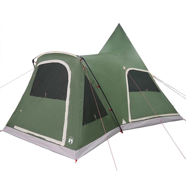 vidaXL Teepee &scaron;otor s streho s shranjevanjem Zelena 545 x 450 x 295 cm