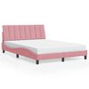 vidaXL Posteljni okvir brez vzmetnice Hanko roza 140x190 cm žamet