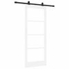 vidaXL Drsna vrata ORKDAL Bela 83 x 202 cm Trden borov les in steklo