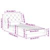 vidaXL Posteljni okvir brez vzmetnice moder 90x200 cm žamet