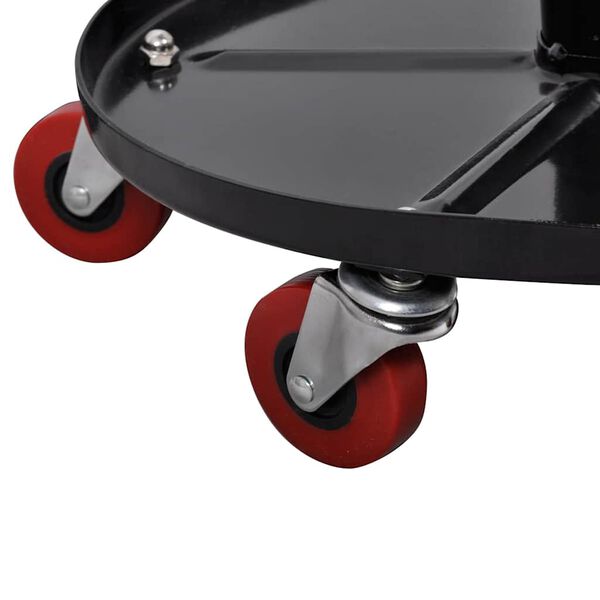 vidaXL Nastavljiv mehanični stol s kolesci za delavnico in garažo