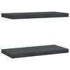 vidaXL Stenske police 2 kosa 50x23,5 cm črna nerjaveče jeklo