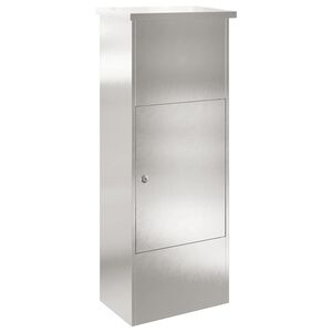 vidaXL &Scaron;katla za dostavo srebrna 44,5 x 29 x 110,5 cm Nerjaveče jeklo