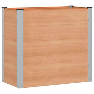 vidaXL Vrtna visoka greda Rjava 100 x 50 x 91 cm WPC in aluminij