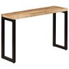 vidaXL Konzolna mizica 120x35x76 cm trden mangov les in jeklo