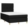 vidaXL Box spring postelja z vzmetnico črna 120x190 cm blago