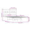 vidaXL Kovinski posteljni okvir brez vzmetnice sonoma hrast 160x200 cm
