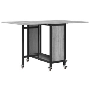 vidaXL Zložljiva jedilna miza z kolesi 130 x 80 x 76,5 cm jeklena PB