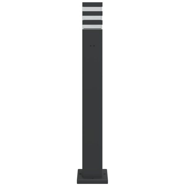 vidaXL Zunanja talna svetilka z vtičnico črna 80 cm aluminij