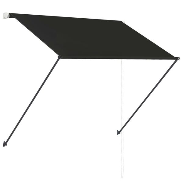 vidaXL Zložljiva tenda z LED lučmi 100x150 cm antracitna