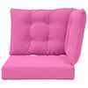 vidaXL Zunanja blazina za kavč 3 pcs Roza Poliester