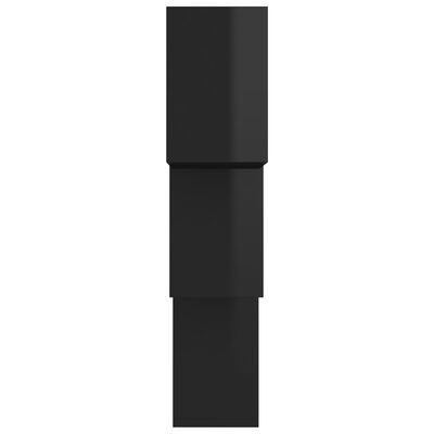 vidaXL Stenske police kocke visok sijaj črne 68x15x68 cm