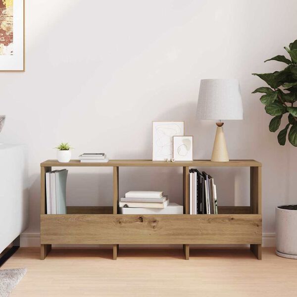 vidaXL Regal za revije Umetni hrast 102 x 30 x 45 cm