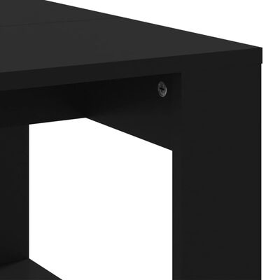 vidaXL Klubska mizica črna 102x50x35 cm inženirski les