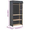 vidaXL Garderobna omara 3-nadstropna 79x40x170 cm sivo blago