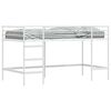vidaXL Postelja z loft tipom za otroke Bela 90 x 200 cm Jeklo