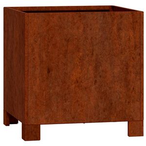 vidaXL Cvetlično korito z nogami zarjavelo 30x30x30 cm corten jeklo