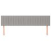 vidaXL Posteljno vzglavje svetlo siva 180x5x78/88 cm blago