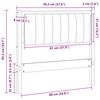 vidaXL Tapecirano vzglavje z vzglavjem Rjava 90 cm Masivno borovo les