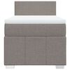 vidaXL Box spring postelja z vzmetnico taupe 80x200 cm blago