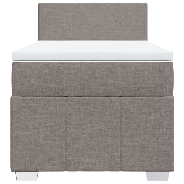 vidaXL Box spring postelja z vzmetnico taupe 80x200 cm blago
