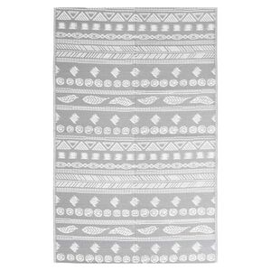 vidaXL Zunanja preproga ARAKIL siva 160x230 cm PP