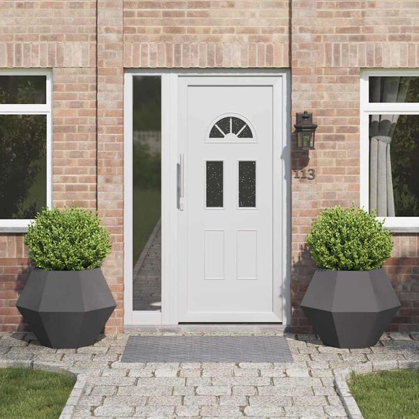 vidaXL Cvetlično korito 2 pcs Črna 75 x 75 x 60 cm Jeklo