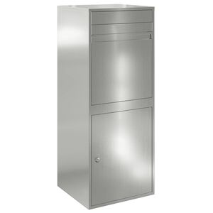 vidaXL &Scaron;katla za dostavo Srebrna 47,5 x 38 x 59 cm Cinkana jeklena
