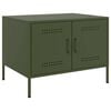 vidaXL Klubska mizica olivno zelena 68x50x50,5 cm jeklo