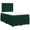 vidaXL Box spring postelja z vzmetnico temno zelen 120x190 cm žamet