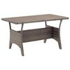 vidaXL Vrtna miza siva 120x70x66 cm poli ratan