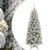 vidaXL Umestno božično drevo Bela 120 cm PVC, plastika, jeklo in PE