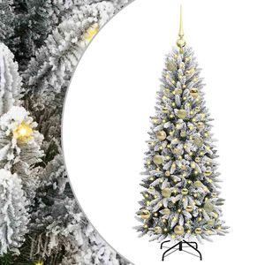 vidaXL Umestno božično drevo Bela 120 cm PVC, plastika, jeklo in PE