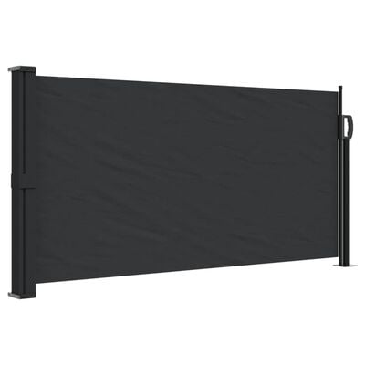 vidaXL Zložljiva stranska tenda črna 100x500 cm