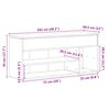 vidaXL Lavica za čevlje Sonoma Oak 102x30,5x45 cm Inženirski les