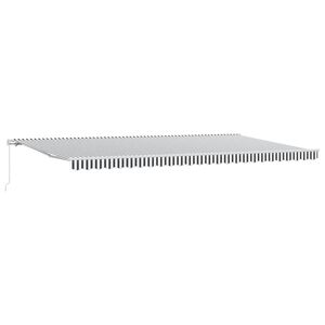 vidaXL Ročno zložljiva tenda antracit in bela 500x300 cm
