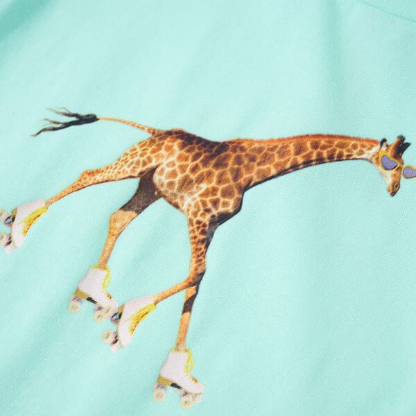 Otro&scaron;ka majica s kratkimi rokavi svetlo turkizna 140