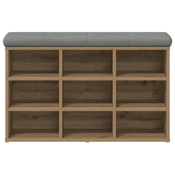 vidaXL Lavica za čevlje Artisan Oak 82x32x50 cm inženirski les